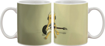 15% OFF on Artifa Cat Playing Guitar Cartoon Porcelain, Ceramic Mug 350 ml 15% OFF on Artifa Cat Playing Guitar Cartoon Porcelain, Ceramic Mug 350 ml