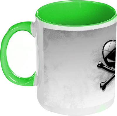 58% OFF on AMY Logo Cross Inside Green Coffee Ceramic Mug 325 ml