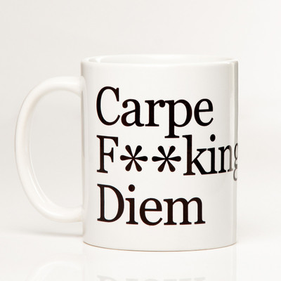 LetterNote Carpe Diem Frosted Ceramic Mug LetterNote Carpe Diem Frosted Ceramic Mug