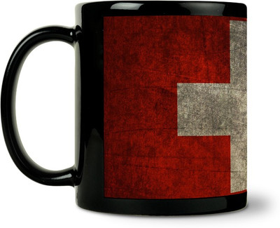 36% OFF on ShopMantra Switzerland Flag Ceramic Mug 300 ml
