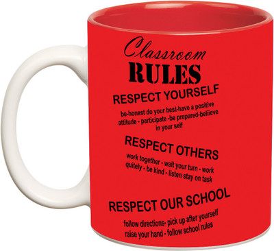 54% OFF on Mugwala Classroom Rules-Respect Our School Ceramic Mug 350 ml