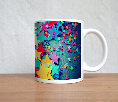 33% OFF on StyBuzz Colorful Stars Ceramic Mug 300 ml 33% OFF on StyBuzz Colorful Stars Ceramic Mug 300 ml