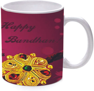 45% OFF on Printland Colored Rakhi Ceramic Mug 45% OFF on Printland Colored Rakhi Ceramic Mug