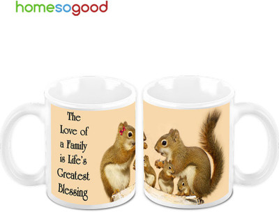 45% OFF on Homesogood Love Your Family Pack Of 2 Ceramic Mug 325 ml, Pack of 2 45% OFF on Homesogood Love Your Family Pack Of 2 Ceramic Mug 325 ml, Pack of 2