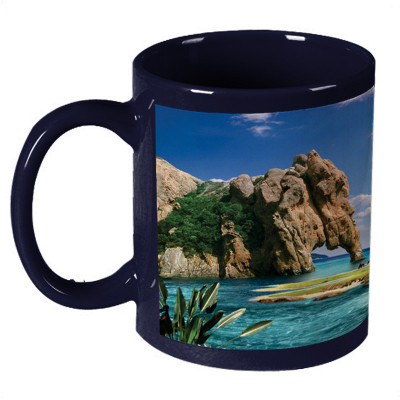 56% OFF on Amy Nature Beauty Dark Blue Ceramic Mug 330 ml