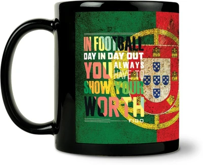 36% OFF on ShopMantra Filipe Figo Portugal Football Ceramic Mug 300 ml