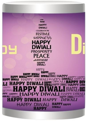 50% OFF on Refeel Gifts Happy Diwali AS-86 Ceramic Mug 325 ml