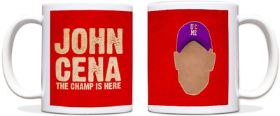 60% OFF on ShopMantra John Cena Artwork Black Ceramic Mug 300 ml