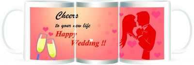 29% OFF on Refeel Gifts Happy Wedding - Cheers To Your New Life Ceramic Mug 325 ml