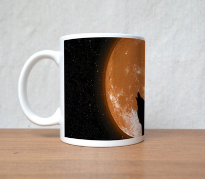 60% OFF on StyBuzz Wolf And Orange Moon Porcelain Mug 300 ml 60% OFF on StyBuzz Wolf And Orange Moon Porcelain Mug 300 ml