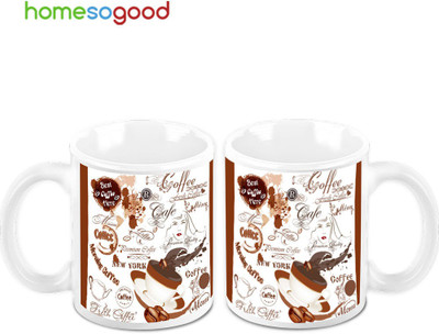45% OFF on Homesogood Beautiful Morning Coffee Pack Of 2 Ceramic Mug 325 ml, Pack of 2 45% OFF on Homesogood Beautiful Morning Coffee Pack Of 2 Ceramic Mug 325 ml, Pack of 2
