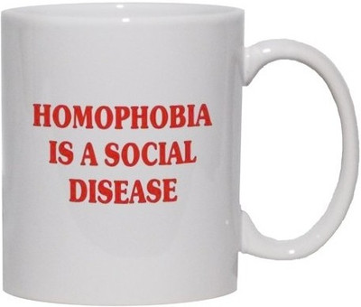 40% OFF on Teeskart Homphobia Is A Social Disease Porcelain Mug 300 ml