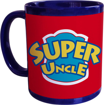 55% OFF on SajawatHomes Gifts For Super Uncle Blue Coffee Ceramic Mug 350 ml 55% OFF on SajawatHomes Gifts For Super Uncle Blue Coffee Ceramic Mug 350 ml