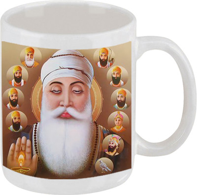 28% OFF on Ellicon D59 Sikh God Ceramic Mug 325 ml