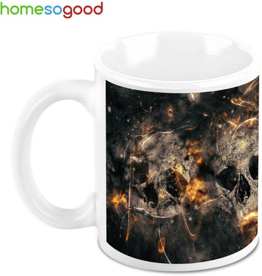 41% OFF on Homesogood Skulls In Shadow Ceramic Mug 280 ml