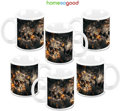 49% OFF on Homesogood Skulls In Shadow Pack Of 6 Ceramic Mug 325 ml, Pack of 6 49% OFF on Homesogood Skulls In Shadow Pack Of 6 Ceramic Mug 325 ml, Pack of 6