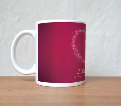 60% OFF on StyBuzz I love you pink heart valentine Porcelain Mug 300 ml