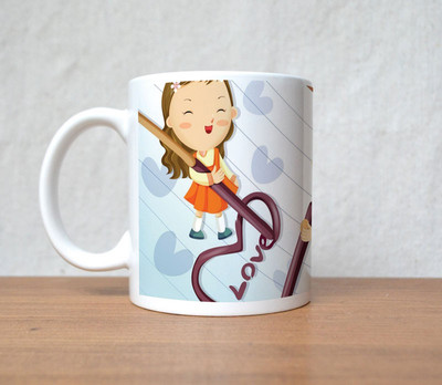 16% OFF on StyBuzz cute couple writing love valentine Porcelain Mug 300 ml 16% OFF on StyBuzz cute couple writing love valentine Porcelain Mug 300 ml