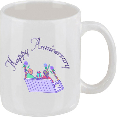 16% OFF on Ellicon 66 Happy Anniversay Ceramic Mug