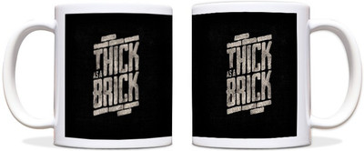 54% OFF on ShopMantra Thick As A Brick Black Ceramic Mug 300 ml
