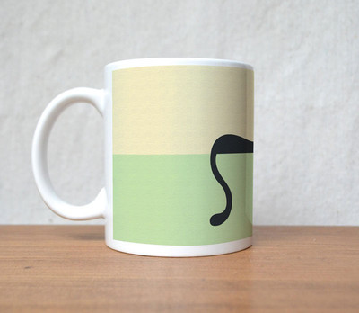 50% OFF on StyBuzz Black Cat Long Tail Porcelain Mug 300 ml