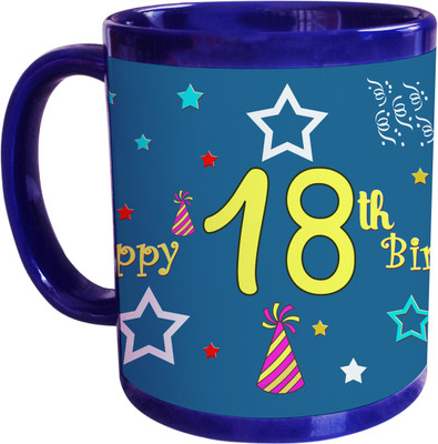 66% OFF on SajawatHomes 18th Happy Birthday Coffee Ceramic Mug 350 ml