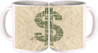 25% OFF on Shopkeeda Dollar 1 Ceramic Mug 350 ml