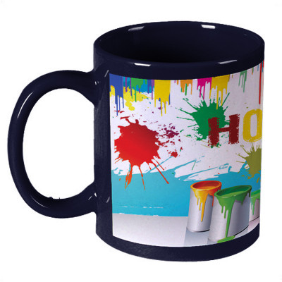 56% OFF on AMY Rough Color Paints Holi Ceramic Mug 325 ml
