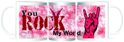 50% OFF on Refeel Gifts You Rock My World Ceramic Mug 325 ml 50% OFF on Refeel Gifts You Rock My World Ceramic Mug 325 ml