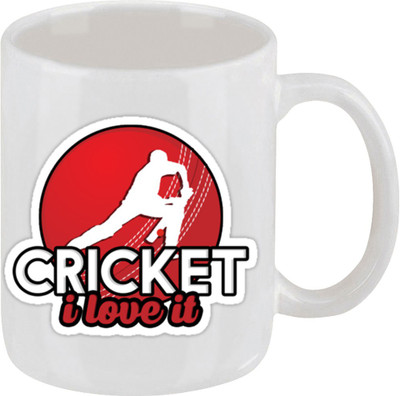 28% OFF on Ellicon E105 Cricket I Love It Ceramic Mug 325 ml