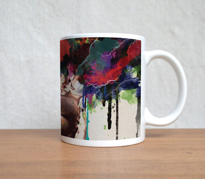 60% OFF on StyBuzz Couple in Love Painting Art Ceramic Mug 300 ml