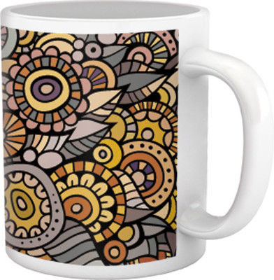 60% OFF on Tiedribbons Pure Vanity_Tru Concept_Vintage Pattern Ceramic Mug 325 ml