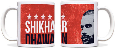64% OFF on ShopMantra Shikhar Dhawan Art Ceramic Mug 300 ml