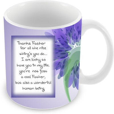26% OFF on Everyday Gifts Thanks Father Ceramic Mug 325 ml