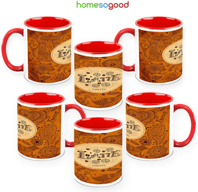 41% OFF on HomeSoGood Latte Coffee QTY 6 Ceramic Mug 325 ml, Pack of 6 41% OFF on HomeSoGood Latte Coffee QTY 6 Ceramic Mug 325 ml, Pack of 6