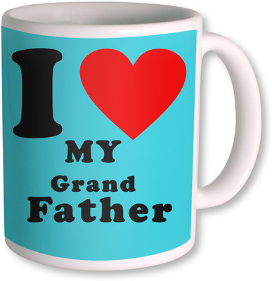 57% OFF on Photogiftsindia I Love Grand Father Colorfull Ceramic Mug 350 g