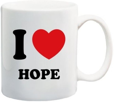 Snoogg I love Hope Porcelain Bone China Coffee Ceramic Mug Snoogg I love Hope Porcelain Bone China Coffee Ceramic Mug