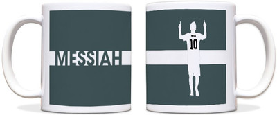 60% OFF on ShopMantra Lionel Messi Quote Minimal Black Ceramic Mug 300 ml