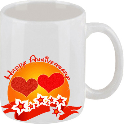 16% OFF on Ellicon 77 Happy Anniversay Ceramic Mug