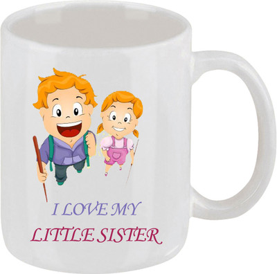 16% OFF on Ellicon I Love My Little Sister Coffee Mug Ceramic Mug