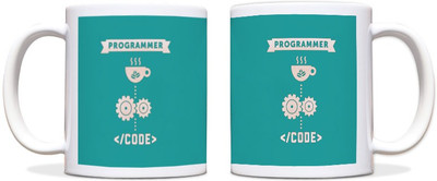 65% OFF on ShopMantra Programmer Coffee Code Black Ceramic Mug 300 ml