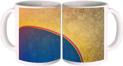 25% OFF on Shopkeeda Oval Shape Pattern Ceramic Mug 350 ml