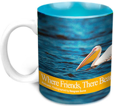 13% OFF on Hot Muggs Wild Focus -Where Friends There Beauty Ceramic Mug 350 ml