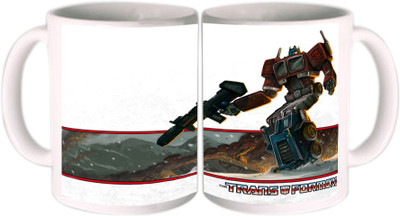 62% OFF on Shopkeeda Captain America And Optimus Prime Ceramic Mug 350 ml
