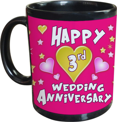 66% OFF on SajawatHomes 3rd Wedding Anniversary Coffee Ceramic Mug 350 ml 66% OFF on SajawatHomes 3rd Wedding Anniversary Coffee Ceramic Mug 350 ml