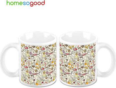 45% OFF on Homesogood Various Eatables Collage Pack Of 2 Ceramic Mug 325 ml, Pack of 2 45% OFF on Homesogood Various Eatables Collage Pack Of 2 Ceramic Mug 325 ml, Pack of 2