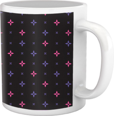 50% OFF on Tiedribbons Shy Shine_Geometric Multicolor_ Winter Pattern Ceramic Mug 325 ml