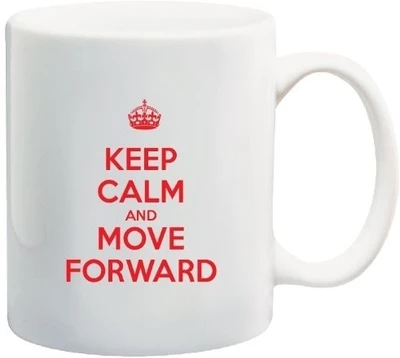 40% OFF on Teeskart Keep Calm And Move Forward Porcelain Mug 300 ml