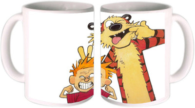 25% OFF on Shopkeeda Calvin And Hobbes Ceramic Mug 350 ml