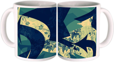62% OFF on Shopkeeda Floral Graffiti Ceramic Mug 350 ml